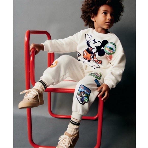 Zara Baby Toddler Mickey Mouse Disney Flocked Set - Picture 1 of 8